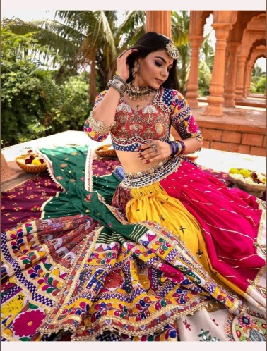 Heavy Muslin Cotton Lehenga Choli